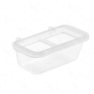 Comedero pequeño con ganchos plastico y rejilla