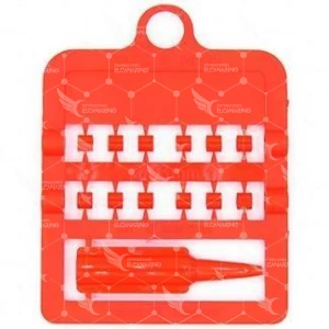 12 Anillas + calzado Ø3,0mm (Rojo)