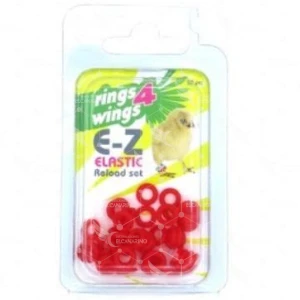Anilla elástica 4.5 mm  50 unds - Rojo Rings4Wings
