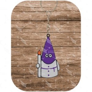 Llavero Nazareno Morado y Blanco