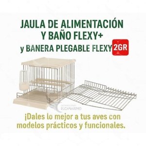 Jaula de alimentación y baño Flexy+