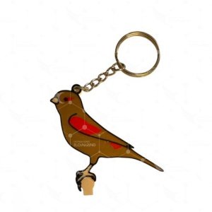Llavero Canario Bruno Pastel Rojo Mosaico Hembra