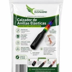 Anillas elásticas para canarios con calzador 3mm