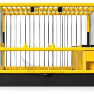 Jaula C-2 Amarillo/Negro con Rejilla + Bandeja