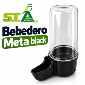 Bebedero Meta black 50 cc Tranparente/Negro STA
